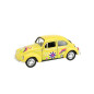 Auto Welly Volkswagen Beetle kov/plast 12cm 4 farby na spätné natiahnutie 12ks v boxe