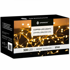 LED svetelný záves - 3x3m, 300LED, 8 funkcií, ovládač, USB, IP44, multicolor