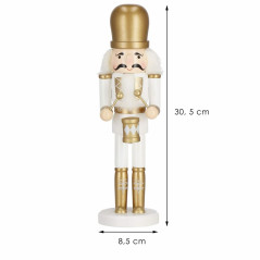 Luskáčik - Vojak s bubienkom 30,5 cm zlatý, vianočné dekorácie