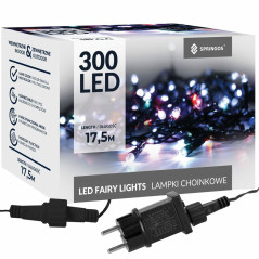 LED svetelná reťaz - 17,5m, 300LED, 8 funkcií, IP44, multicolor