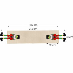 Vianočný obrus 180x33 cm Luskáčik, vianočné dekorácie