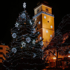 LED svetelná reťaz - 27,5m, 500LED, 8 funkcií, IP44, studená biela