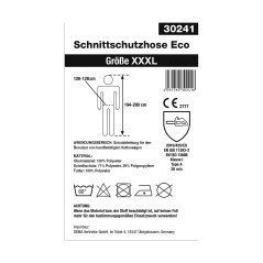 Nohavice ochranné protiporezné ECO XXXL