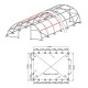 Záhradný stan 12x9,15 m 610 g/qm Glasgow Pro