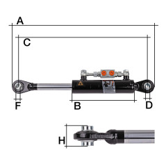 Hydraulický tretí bod pre traktor 410 - 570 mm Kat. 1