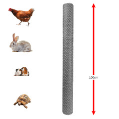 Voliérové šesťhranné pletivo pozinkované 13 mm, 1x5 m, drôt 0,75 mm
