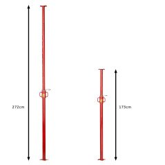 Nastaviteľná stavebná podpera 170/280 cm, 400 kg