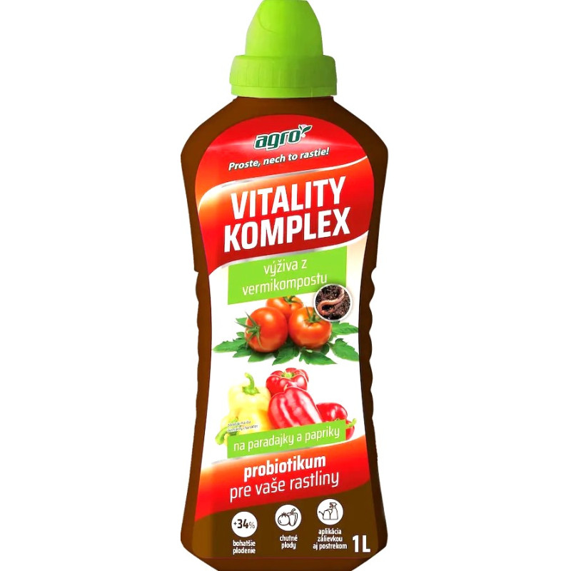 Kvapalné hnojivo Vitality Komplex paradajky a papriky 1 L