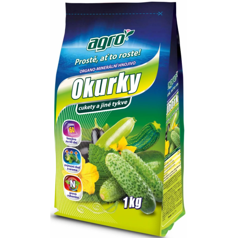 Organicko-minerálne hnojivo na uhorky, cukety a iné tekvice 1 kg