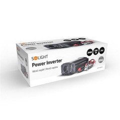 Menič napätia 12V/300W, USB 500mA, kovový