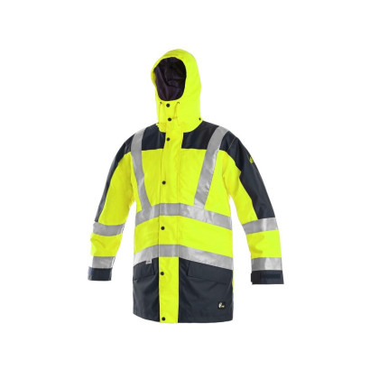 Bunda CXS LONDON, výstražná, pánska 5V1. žlto-modrá, veľ. 3XL