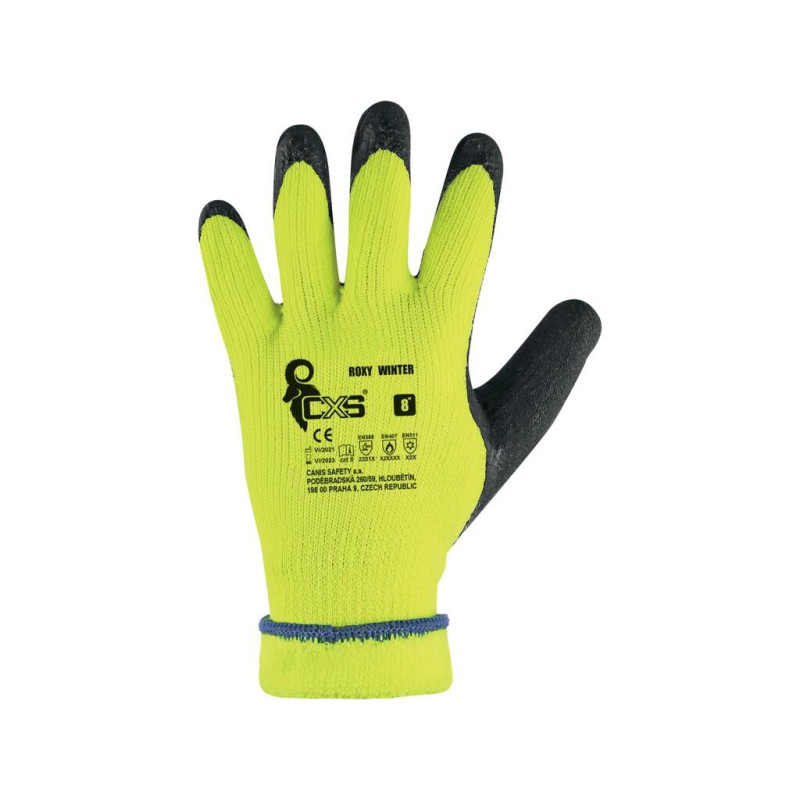 Rukavice CXS ROXY WINTER, zimné, máčané v latexe, veľ. 10