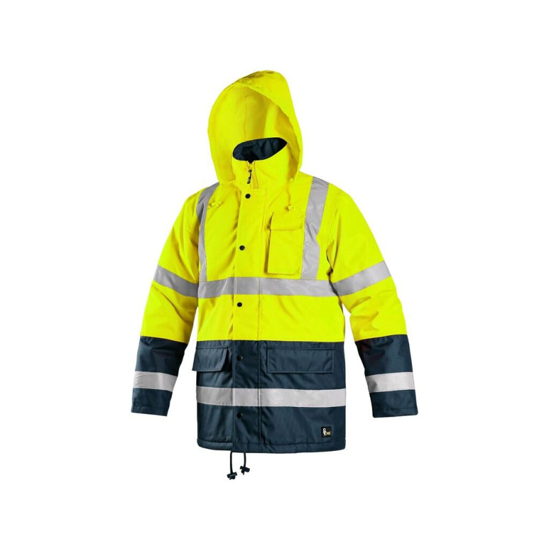 Bunda CXS OXFORD, výstražná, pánska, žlto-modrá, veľ. 3XL