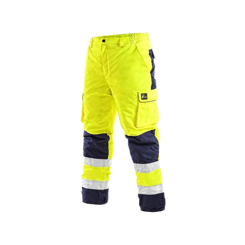 Nohavice CXS CARDIFF, výstražné, zateplené, pánske, žlté, veľ. XL