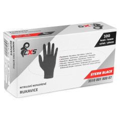 Rukavice CXS STERN BLACK, jednorazové, nitrilové, veľ. 9