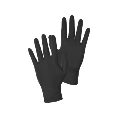 Rukavice CXS STERN BLACK, jednorazové, nitrilové, veľ. 10
