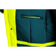 Bunda CXS BEDFORD WINTER, výstražná, zimná, pánska, softshell, žlto-petrolová, veľ. 2XL