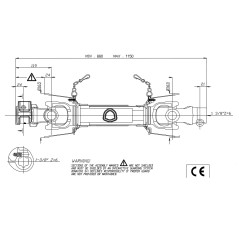 Kĺbový hriadeľ 86-115 cm 33 HP