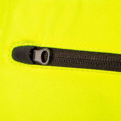 Pracovná bunda výstražná, softshell s kapucňou, žltá, veľkosť XL