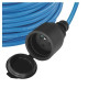 Špeciálny predlžovací kábel 1,5mm2 Weatherproof IP44, 20 m, modrý