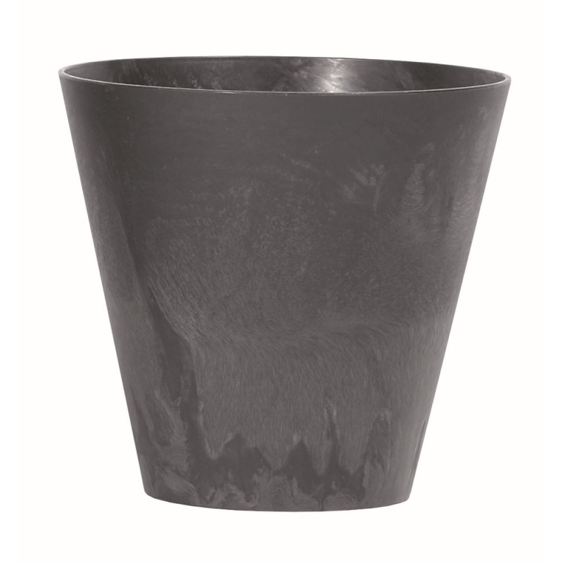 Plastový kvetináč okrúhly 40 cm Tubus Beton effect, antracit