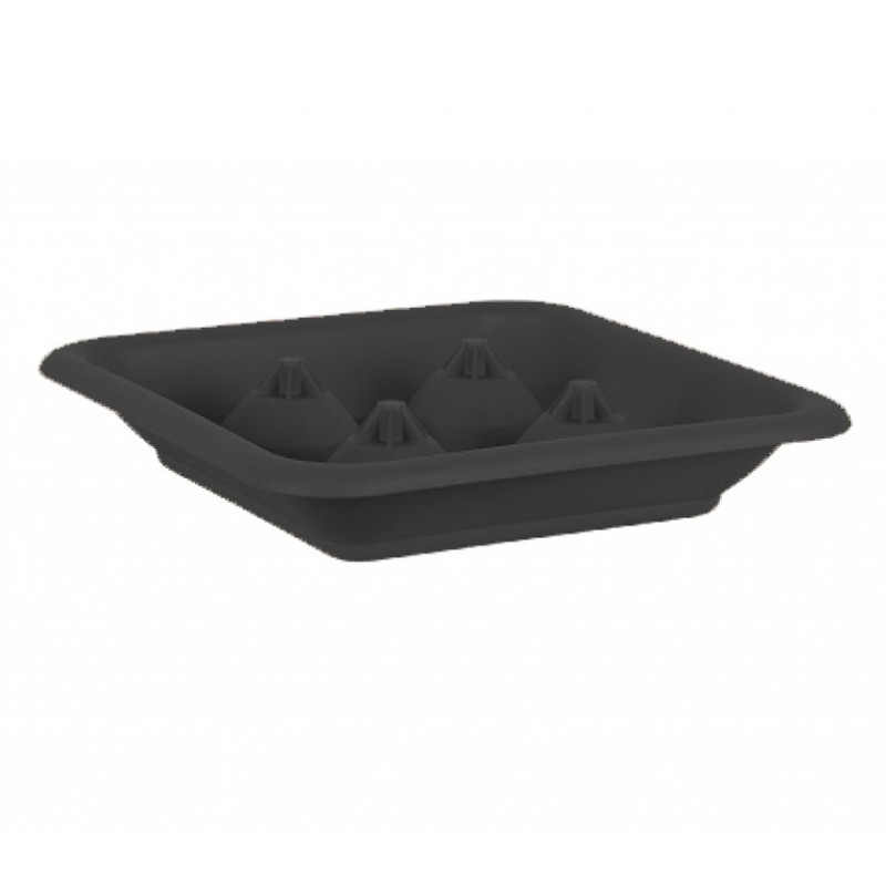 Miska pod hranatý kvetináč 45 cm Quadro, antracit