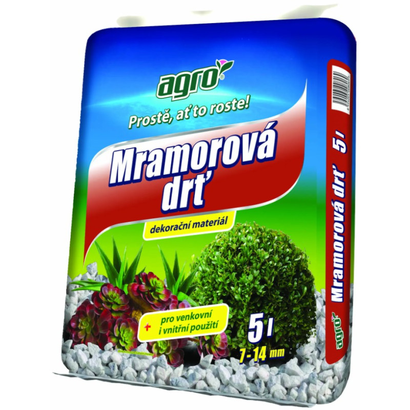 Mramorová drvina 7–14 mm, 5 L