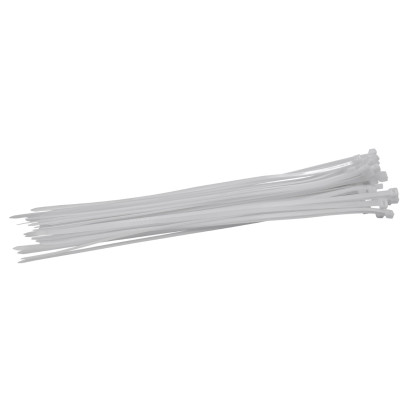 Sťahovacie pásky plastové 7,6x450 mm, biele, 50 ks Sťahovacie pásky plastové 7,6x450 mm, biele, 50 ks
