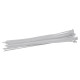Sťahovacie pásky plastové 7,6x450 mm, biele, 50 ks