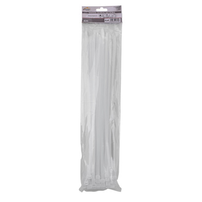 Sťahovacie pásky plastové 7,6x450 mm, biele, 50 ks Sťahovacie pásky plastové 7,6x450 mm, biele, 50 ks