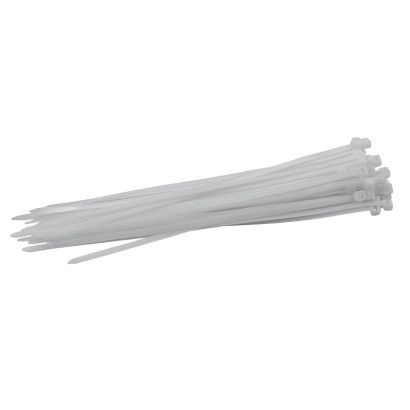 Sťahovacie pásky plastové 4,8x250 mm, biele, 50 ks Sťahovacie pásky plastové 4,8x250 mm, biele, 50 ks