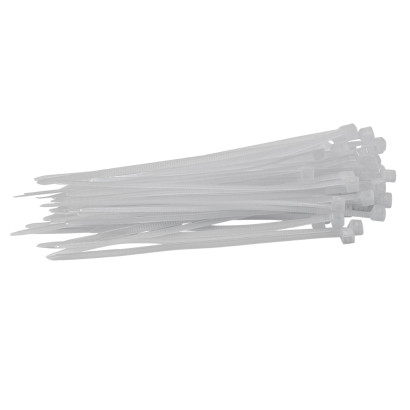 Sťahovacie pásky plastové 2,5x100 mm, biele, 50 ks Sťahovacie pásky plastové 2,5x100 mm, biele, 50 ks