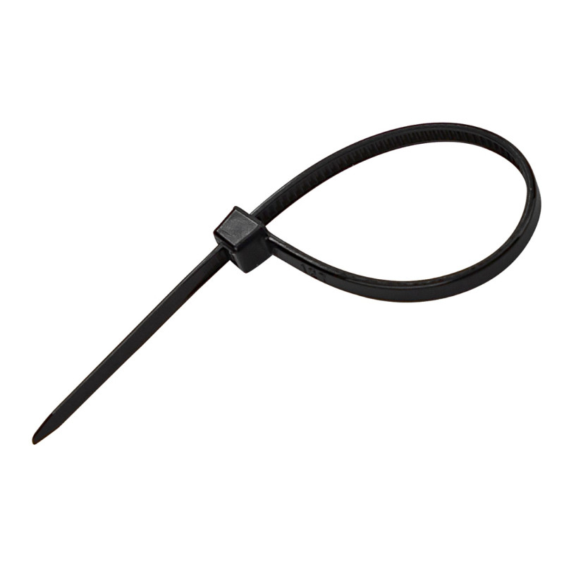 Sťahovacie pásky plastové 2,5x100 mm, čierne, 50 ks
