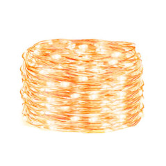 LED reťaz Nano - 3m, 30LED, 2xAA, teplá biela