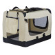 Prepravný box pre mačky a psov skladací Felix L 70x53x52 cm, béžový