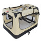 Prepravný box pre mačky a psov skladací Felix L 70x53x52 cm, béžový