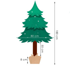 Vianočný stromček Smrek zasnežený na kmienku 180 cm