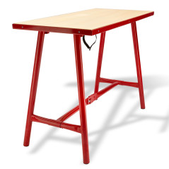 Profi skladací pracovný stôl L 100x50 cm, červený