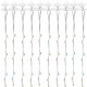 LED svetelný záves - 3x2m, 200LED, 8 funkcií, ovládač, USB, IP44, multicolor