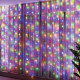LED svetelný záves - 3x2m, 200LED, 8 funkcií, ovládač, USB, IP44, multicolor