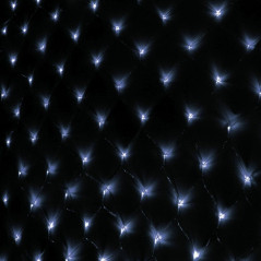 LED svetelná sieť - 2x2m, 144LED, 8 funkcií, pamäť, IP44, studená biela