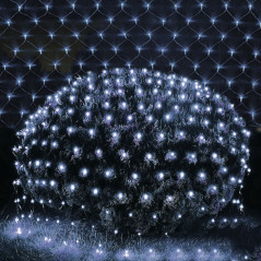 LED svetelná sieť - 2x2m, 144LED, 8 funkcií, pamäť, IP44, studená biela