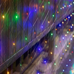 LED svetelná sieť - 2x2m, 144LED, 8 funkcií, pamäť, IP44, multicolor