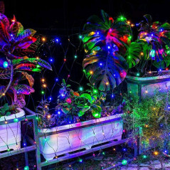 LED svetelná sieť - 2x2m, 144LED, 8 funkcií, pamäť, IP44, multicolor
