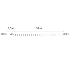 LED svetelná hadica - 10m, 240LED, 8 funkcií, pamäť, IP44, multicolor
