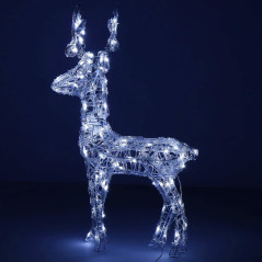 LED Sob - 42cm, 100LED, časovač, IP44, studená biela