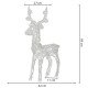 LED Sob - 42cm, 100LED, časovač, IP44, studená biela