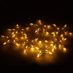 LED svetelný záves Hviezdy - 2,5x0,83m, 70LED, 8 funkcií, IP20, teplá biela