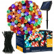 LED reťaz - 12m, 100LED, 8 funkcií, solar, IP44, multicolor