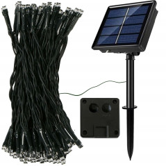 LED reťaz - 12m, 100LED, 8 funkcií, solar, IP44, multicolor